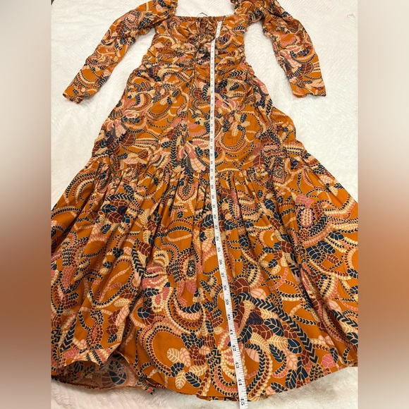 A.L.C Paisley Print Cotton Long Dress Size 2 - Picture 9 of 14